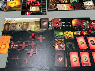 Player mat setup for Dungeon Lords